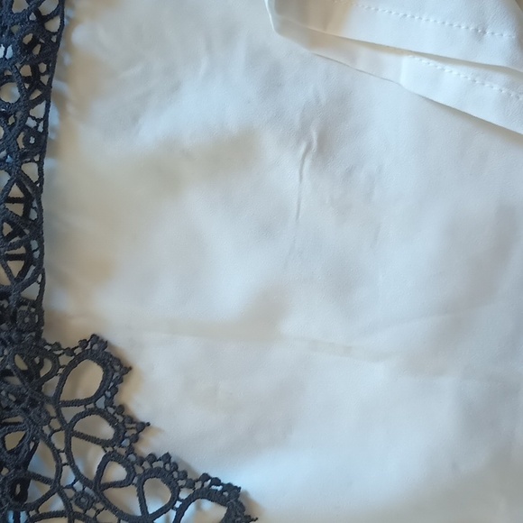 Cynthia steffe white mini skirt black lace size 12 - Picture 3 of 4